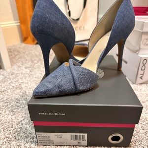 Vince Camuto D’orsay Style Denim Look Heels